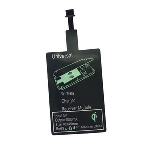 GHSHOP Qi 무선 충전 수신기 안드로이드 폰용 마이크로 USB 충전기 모듈, 블랙, 설명, 플라스틱, 1개