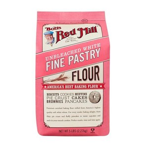 밥스레드밀 밀가루 Bobs Red Mill Unbleached White Fine Pasty Flou 5lb(2.27kg), 2.27kg, 1개