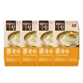 동원 면발의신 콩국수 390g x4봉 고소한 영양 즉석 고급 건강식 아침 식사 자취생 혼밥 혼밥족 요리 전통 간편, 4개