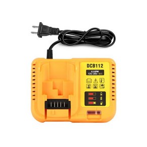 [DEWALT] 디월트 DCB104 배터리 충전기 스테이션 20V 교체, DCB112 Chage(Yellow Case), 1개