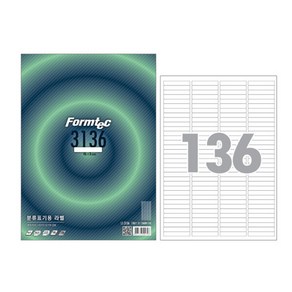폼텍 LS-3136 분류표기용 레이저잉크젯라벨 136칸 100매, LS-3136 136칸 100매