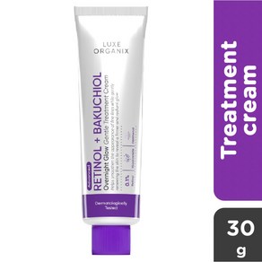 Luxe Oganix Retinol + Bakuchiol 오버나이트 글로우 젠틀 트리트먼트 크림 30g, 1개