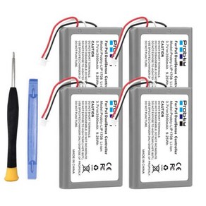 소니 PS5 컨트롤러용 2500mAh 리튬 PS5 배터리 듀얼 센스 게임 컨트롤러 LIP1708, 4개, 4) 4 Pcs Battey, 없음