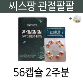 씨스팡 씨스팜 시스팡 관절88 관절팔팔 관절염 무릎 연골 손가락 영양제 차승원 초록입홍합오일 초록잎홍합오일 남성 여성 20대 30대 40대 50대 60대 건강기능식품 +알약통증정, 56정, 1개