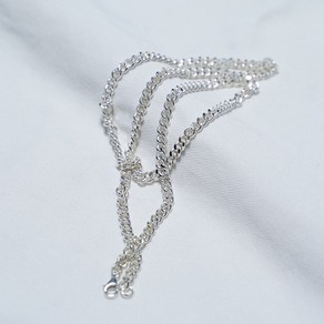 실버웍스 4미리 베이직 실버 체인 목걸이 은목걸이 4mm Basic Chain Silver Necklace