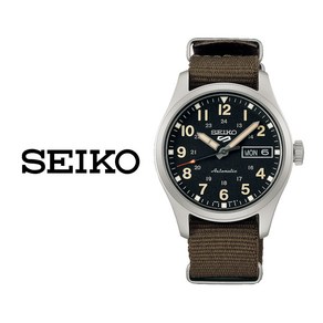 세이코 SEIKO 5 스포츠 필드워치 오토매틱 카키 남성 나토밴드 손목시계 SRPJ85K1