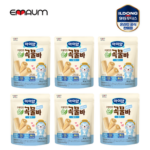 [일동후디스(주)] 아이얌 구워만든 순곡물바 미니 밀크(50g) 6개, 밀크, 50g