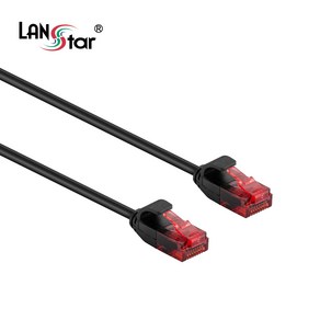 LANstar Cat.6 UTP 다이렉트 초슬림 랜케이블 0.5m 블랙 LS-SL6-05B