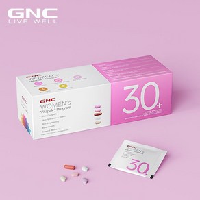 GNC 비타팩 메가맨 우먼스 종합 멀티비타민 미네랄, 30+ 여성용, 1개, 30회분