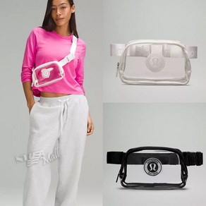 룰루레몬 에브리웨어 벨트백 1L 클리어 LULULEMON EVERYWHERE BELT BAG 1L CLEAR, WHITE/VAPOR, 1개