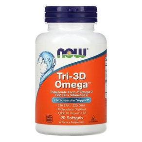 나우푸드 Ti-3D 오메가 EPA 330/DHA 220 소프트젤 90정, One Colo, 1개