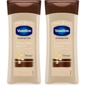 [영국발송] 바세린 인텐시브 케어 바디 오일 코코아 래디언트 200ML 2개 Vaseline Intensive Care Body Oil Cocoa Radiant 200ml