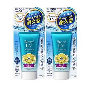 일본 Bioe UV 비오레 선크림 아쿠아리치 워터리 에센스 3개 세트 SPF50 PA 선크림 선스크린 얼굴몸용, 70g, 2개