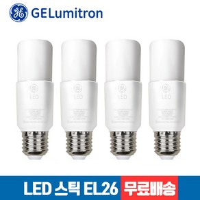 GE LED 브라이트 스틱 16W E26/E27 전구색(노란빛)x 4개입, 전구색, 1개, 전구색(노란빛) 16W