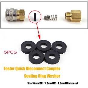 전기 세트 공구 벨트 HPA 매거진 탭 밸브 어댑터 빠른 연결 해제 플러그 (미국형) 에어 소프트 WE KJW JO, 08 Only 5 Pieces Ring, 1개