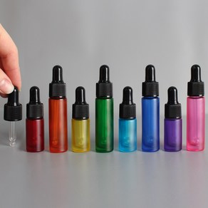 소분용기 휴대용 공병 레인보우 스포이드 유리 화장품, 5ml, 1개, 바이올렛