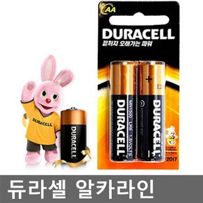 듀라셀 알카라인 AA 건전지 2알 1팩 LR6 1.5V 완구 배터리 밧데리 교재 시계 리모콘 다용도 AA건전지, 1개