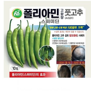 폴리아민 풋고추 종자 씨앗 10립 스퍼미딘 고함량 탈모예방 고추, 1개