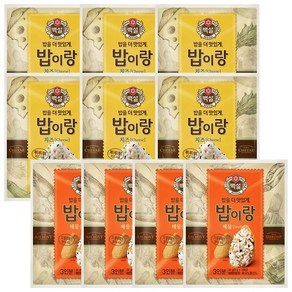 [제일제당] [CJ] 밥이랑 치즈 27g x 6 + 해물 27g x 4, 6개