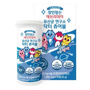 장인정신 에브리데이 유산균 연구소 미니특공대 닥터 츄어블, 30g, 1개