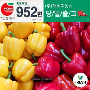 <해돋이농산> 국내산 못난이 파프리카 노랑 1kg 2kg 1박스(4.5kg내외), 1박스, 4.5kg내외