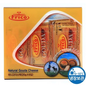 푸드올마켓_ 프리코 미니 고다 스틱 120g(20g x 6입) /냉장, 6개, 120g