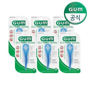 GUM 검 유아치실 이지쓰루 치실고리25p 840, 25개입, 25개