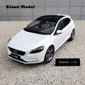 1:18 볼보 XC60 XC40 V40 S90 XC 프라모델 모형 피규어, 15년식 V40 크리스탈 화이트, 1개