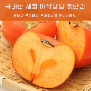 [영팔이네곳간] 국내산 아삭 달달 햇단감 1kg~10kg (중과) 미네랄 비타민 심혈관 항산화 면역력강화 소화개선 숙취해소 나트륨배출 혈압안정화, 1세트, 중과 1kg