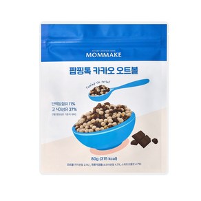 맘메이크 팝핑톡 카카오 오트볼 시리얼 80g, 1개