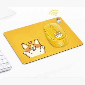 2in1 캐릭터 강아지 키즈 어린이 옵티컬 USB 슬림 무선 마우스 + 미니패드 세트 휴대용 가정용 mouse 추천