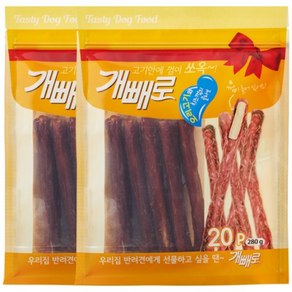 개빼로 강아지 껌 280g, 오리고기 + 치즈 혼합맛, 2개