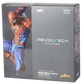 애니메이션 스파이더맨 2.0 Revoltech 어메이징 야마구치 피터 파커 인형 액션 피규어 모델 장난감 생일, 01 Spideman, 1개