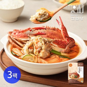 [안원당] 충청도식 꽃게탕 550g x 3팩 (총 1.65kg), 3개