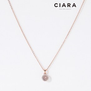 CIARA 14K Saviano 풀샤이닝 서클볼 목걸이(GoldPlated)