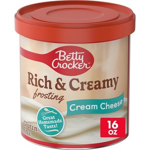 16 Ounce Betty Crocker Rich and Creamy Cream Chee 16온스 베티 크로커 리치 앤 크리미 크림치즈 풍미 프로스팅 프리 프로스팅 1