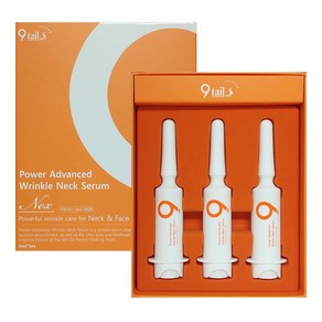9tails 나인테일즈 스킨랩 파워 어드밴스드 링클 넥 세럼 6ml x 3개 1박스, 18ml