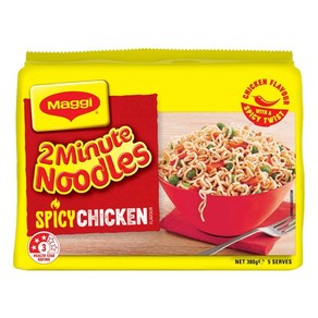 매기 2분 매운치킨맛 라면 5개입 Maggi Spicy Chicken Noodles, 1개, 1개