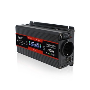 녹원 한국형 콘센트 순수계단파 차량용 인버터 12V & 24V 지속출력 1200W 최대출력 2000W