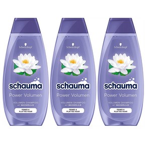 샤우마 샴푸 400ml 3팩 파워 볼륨 Schwazkopf Schaumma Powe Volume Shampoo 48 Hous, 3개