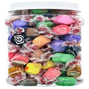 Taffy Town Salt Wate Taffy 2LB - 15 Flavos of Sa 태피 타운 솔트 wate 태피 2LB - 64 FL OZ 선물용 재사용 가능한 사각 손, 1개, 907.18g