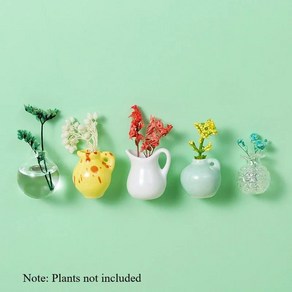미니 세라믹 작은 꽃병 냉장고 스티커 크리에이티브 입체 홈 장식 자석 룸, 6. 5pcs C