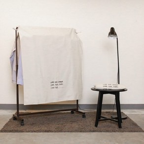 굿슈머 행거가리개 행거커버, 백아이보리 레터링O, 토탈형(뒷면120cm), 1개