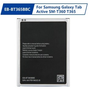 교체 배터리 EB-BT365BBC EB-BT365BBE 삼성 갤럭시 탭 액티브 SM-T360 T365 T360 테이블 배터리 4450mAh, 한개옵션0