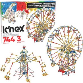 KNEX 교육 STEM 탐색 3in1 클래식 놀이공원 건물 세트 이상을 위한 멀티컬러 및 전동식 창의 학습 구축 모델 소년 를 엔지니어링 장난감, 1개