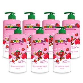 퍼니피아 키즈 올인원클렌저 딸기, 1000ml, 7개