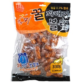 별미 꿀꽈배기블랙(흑당) (330g) 한입꽈배기 한입과자 미니꽈배기, 3개, 330g