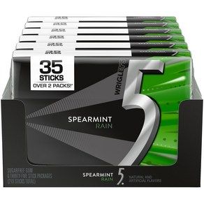 5 GUM Speamint Rain Suga Fee Chewing Gum Bulk 35 Stick Box (Pack of 6), 1개