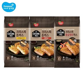 동원에프앤비 퀴진 크리스피 돈까스(통등심) 480g + 돈까스(모자렐라치즈) 450g 통살새우까스 400g, 3개, 퀴진 통살새우까스 400g x 3개