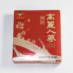 고려인삼 6년근1등40지 피부백삼 건삼 말린인삼 300g, 1box